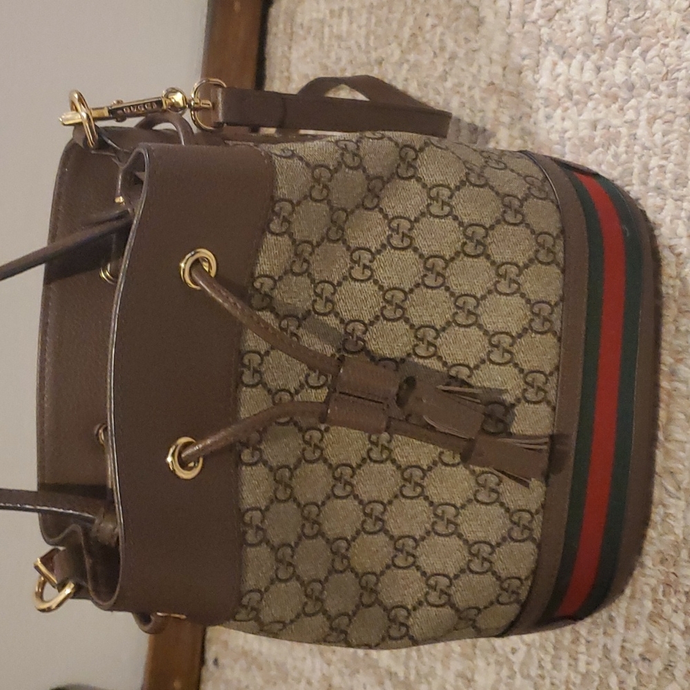 Gucci Ophidia GG Mini Monogrammed Bucket Bag